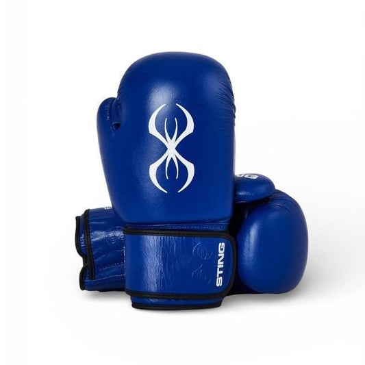 Guantoni da Boxe Sting | Guantoni da Allenamento e Sparring in Pelle Bovina Premium | Guantoni Rossi e Blu da 8oz a 20oz per Boxe e MMA